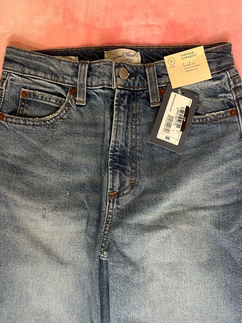 Women's Highest-Rise Vintage Straight Jeans Universal Thread Vintage Medium Wash - Picture 4 of 9